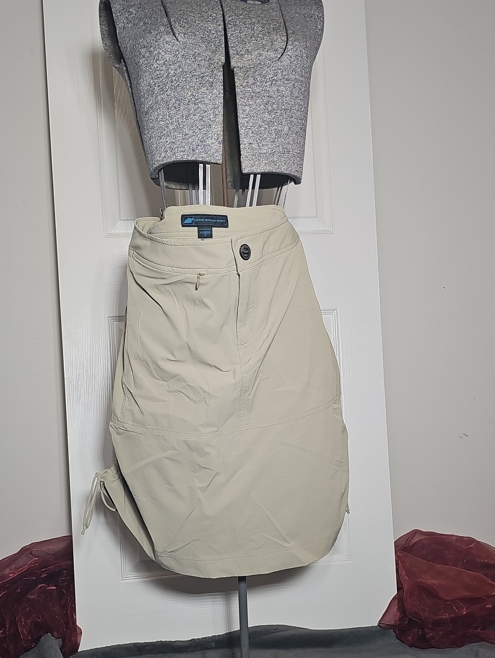 EMS Eastern Mountain Sports Tan Nylon Spandex Hiking Outdoor Skirt Size 14